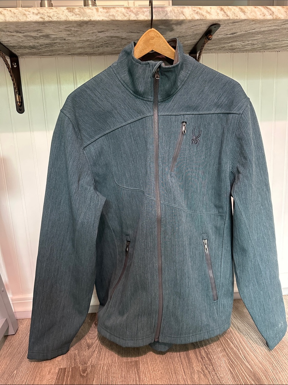 Spyder Jacket Soft shell Blue Relaxed Zipper